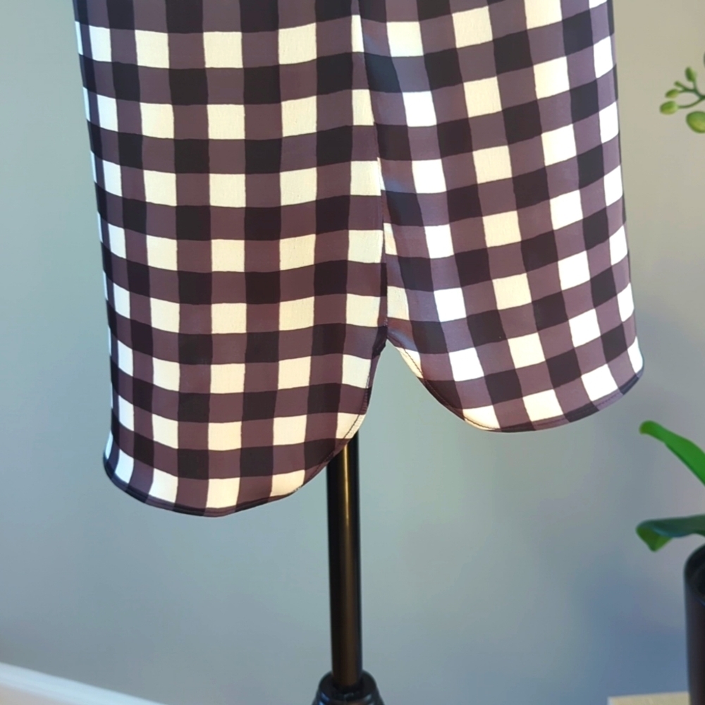 Banana Republic Long Sleeve Off Shoulder Plaid Tunic Top - Size XS - Picture 5 of 10